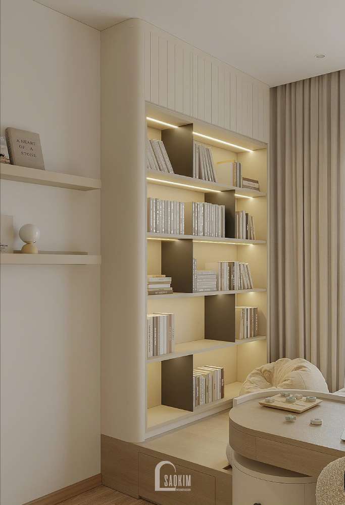 Phòng ngủ Master mang phong cách Wabi Sabi tại chung cư 87m2 Hinode City 